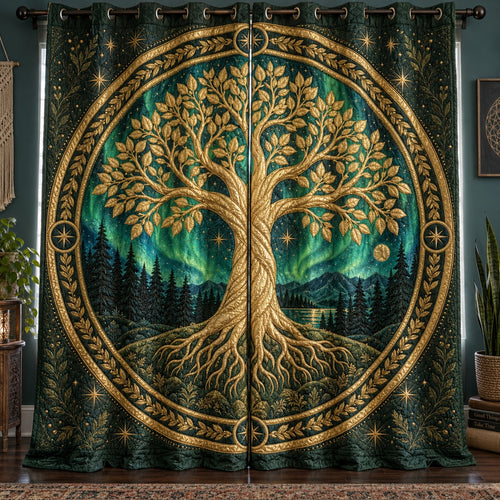 Aurora Golden Timber Quilted Curtains NCU0VL3997