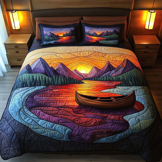 Aurora Lake 3-Piece Quilted Bedding Set NCU0XD434