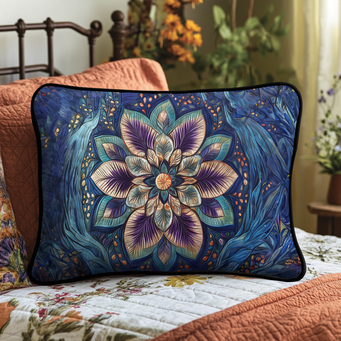 Aurora Petal Elegance Quilted Bedding Pillow Case NCU0DK3526