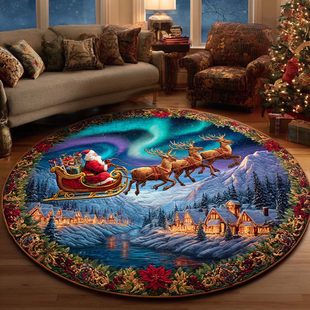 Aurora Sleigh Quilted Round Mat NCU0NT11240