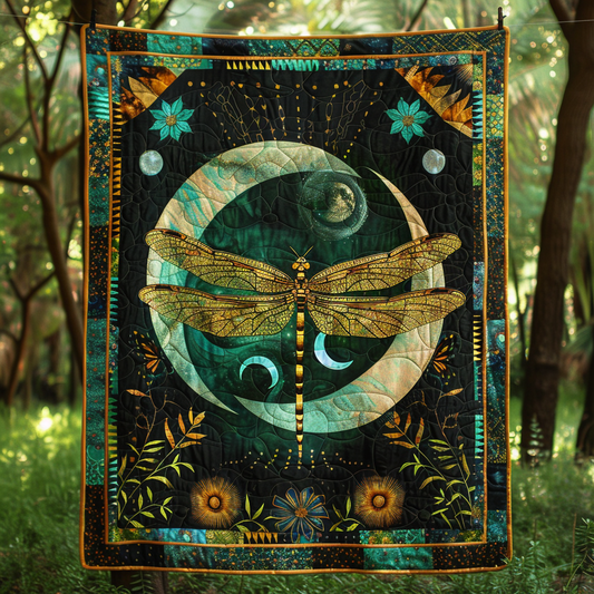 Aurora Spark Dragonfly Quilted Blanket NCU0PD372