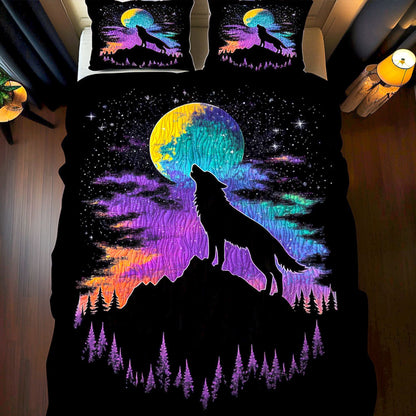 Aurora Wolf 3-Piece Quilted Bedding Set NCU0NT3849