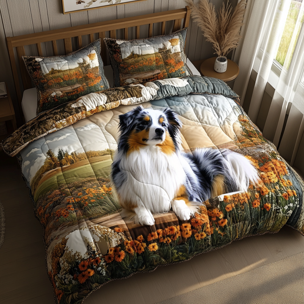 Aussie Whirlwind 3-Piece Quilted Bedding Set NCU0DV4310