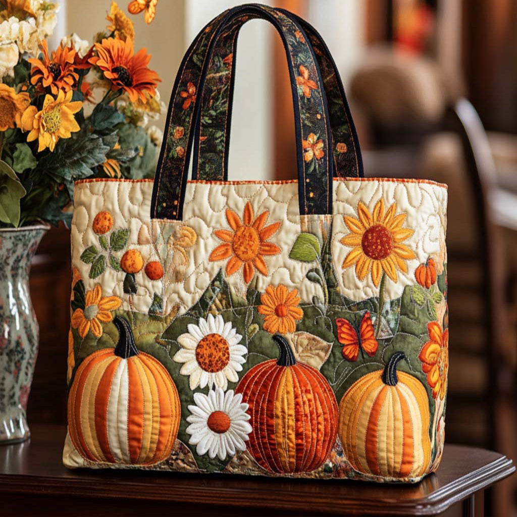 Autumn Cozy Quilted Tote Bag NCU0NT8882