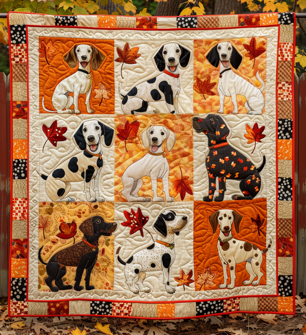 Autumn Dalmatian Quilted Blanket NCU0DV317