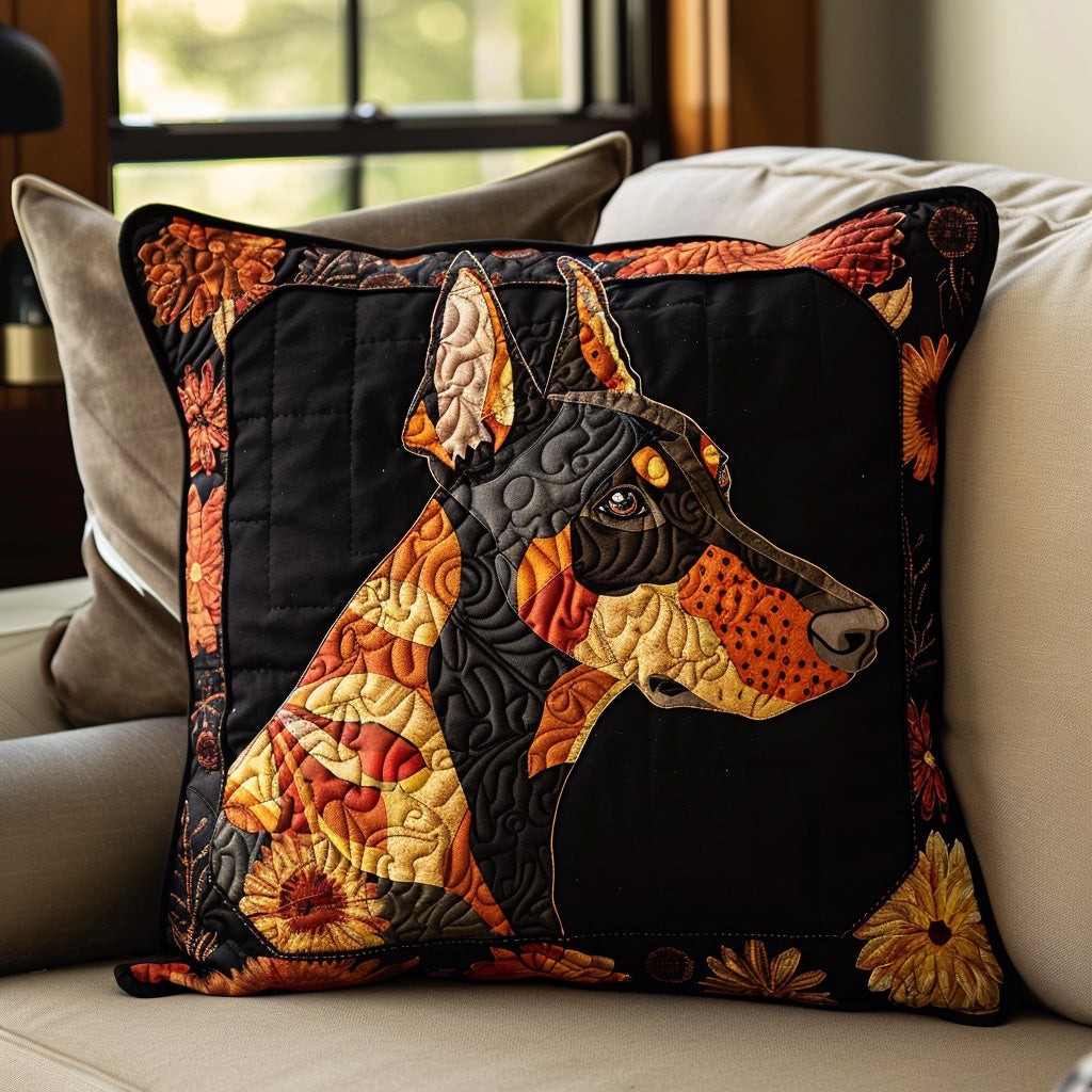 Autumn Doberman Bliss Quilted Pillow Case NCU0PT296