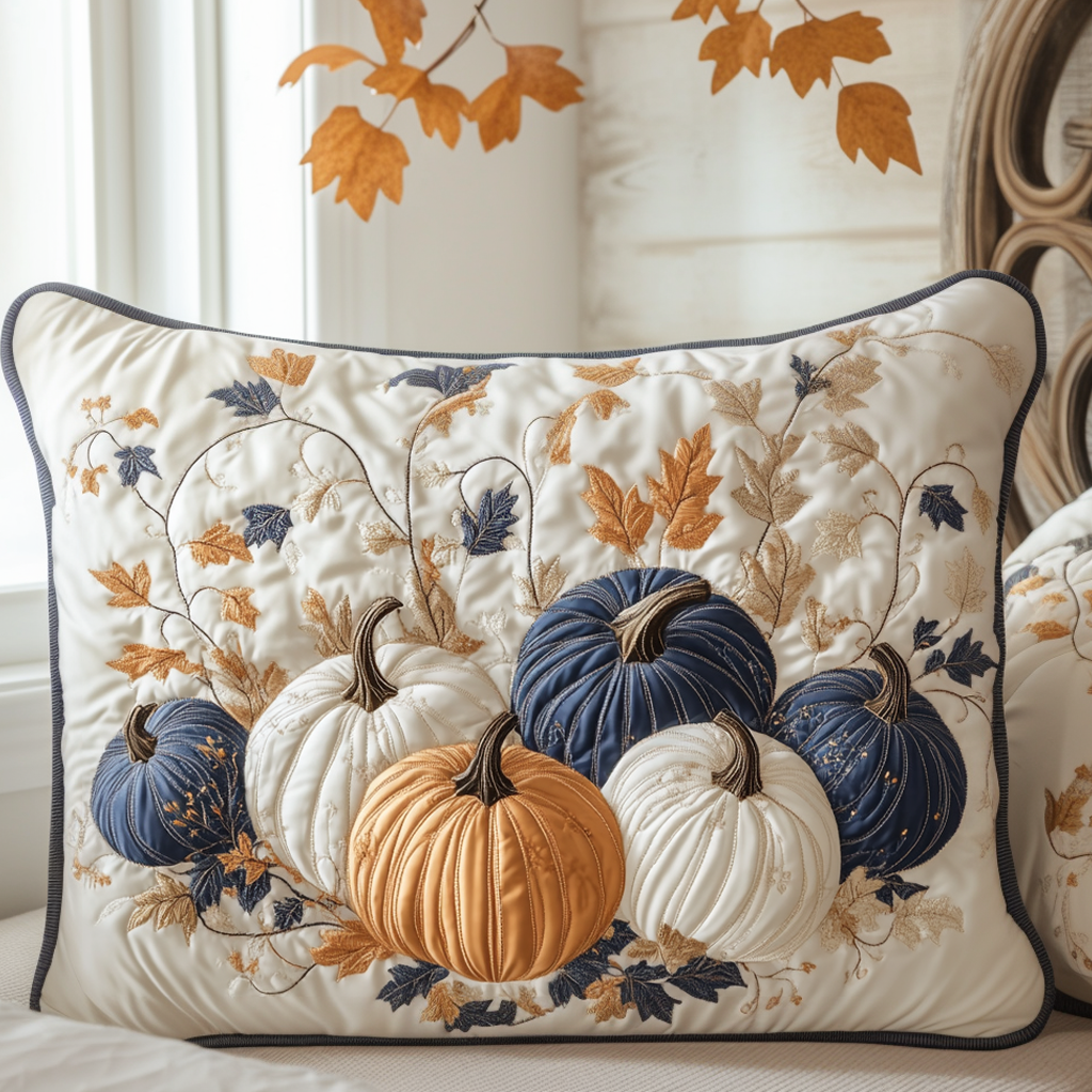 Autumn Golden Glow Quilted Bedding Pillow Case NCU0NT8852