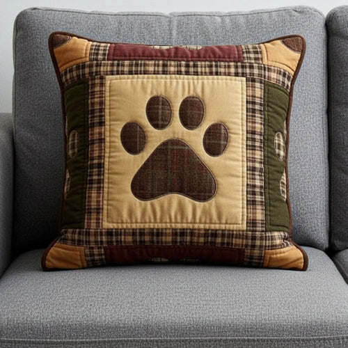 Autumn Harvest Love Paw Quilted Pillow Case NCU0NT11533