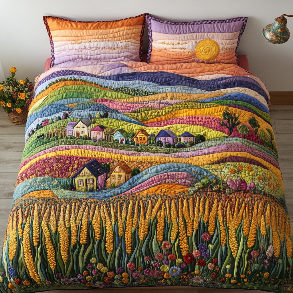 Autumn Acres 3-Piece Quilted Bedding Set NCU0DK6297
