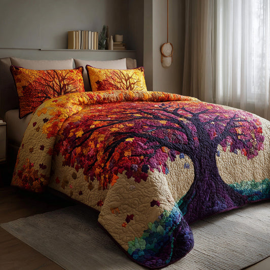 Autumn Aura 3-Piece Quilted Bedding Set NCU0VL3068