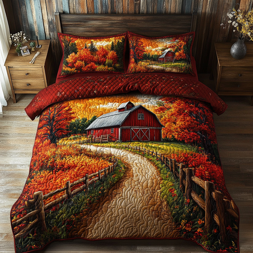 Autumn Barn 3-Piece Quilted Bedding Set NCU0DK8655