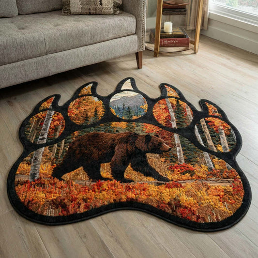Autumn Bear Custom Shape Area Rug NCU0HH1966