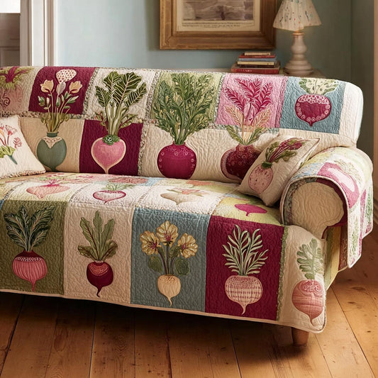 Autumn Beets Quilted Sofa Cover NCU0DV9329