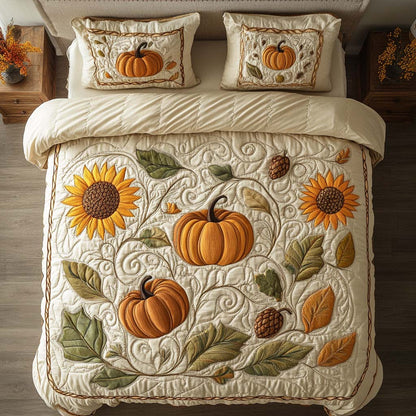 Autumn Blessings Trail 3-Piece Quilted Bedding Set NCU0NT8337