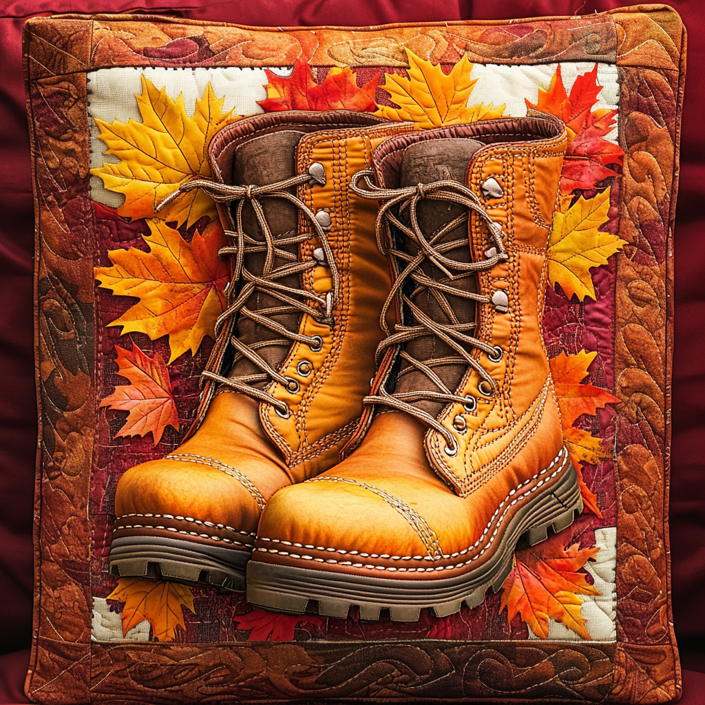 Autumn Boots Quilted Pillow Case NCU0DV978