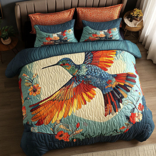 Autumn Breeze 3-Piece Quilted Bedding Set NCU0NT4971