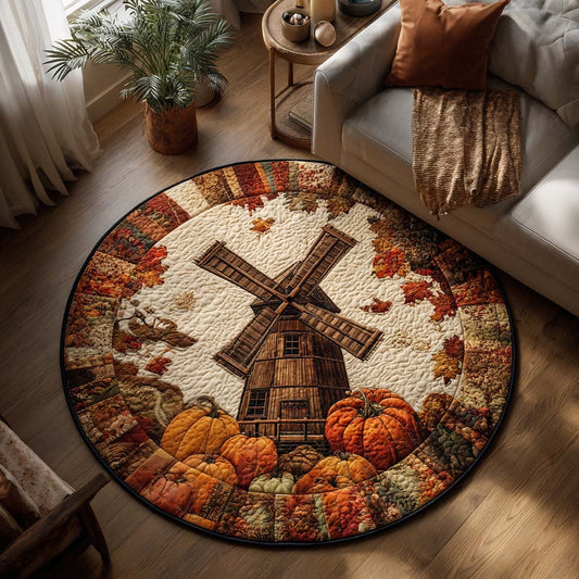 Autumn Breeze Fields Quilted Round Mat NCU0TD048