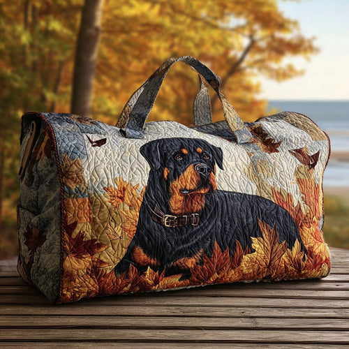 Autumn Breeze Rottweiler Quilted Duffle Bag NCU0PT9072