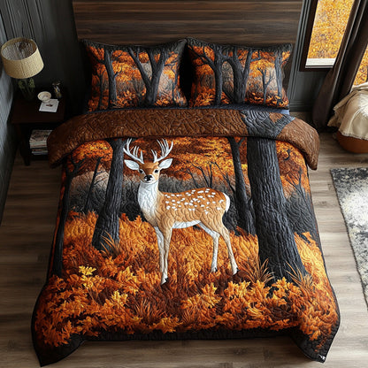 Autumn Buck 3-Piece Quilted Bedding Set NCU0DV6933