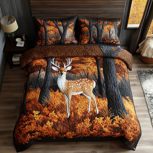 Autumn Buck 3-Piece Quilted Bedding Set NCU0DV6933