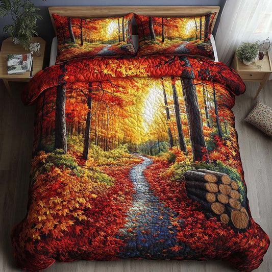 Autumn Canopy 3-Piece Quilted Bedding Set NCU0NT8528