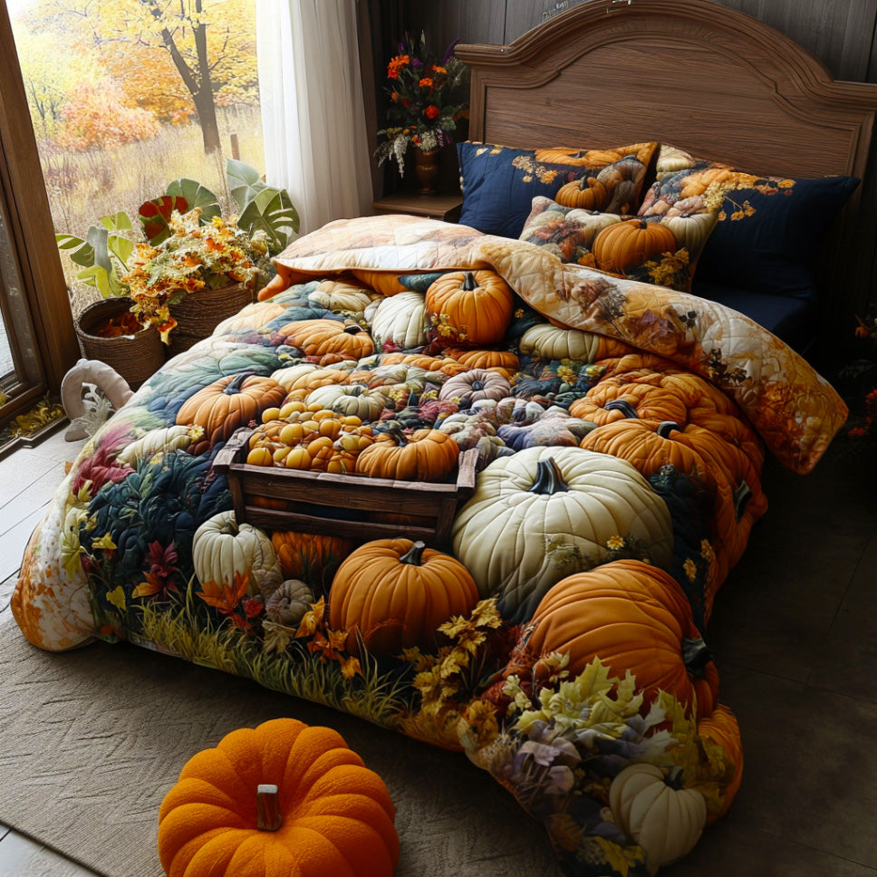 Autumn Carve 3-Piece Quilted Bedding Set NCU0DV7227