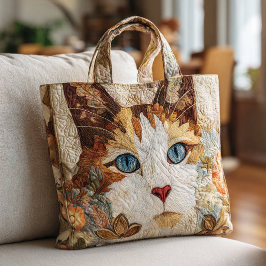 Autumn Cat Eyes Quilted Tote Bag NCU0HH1038