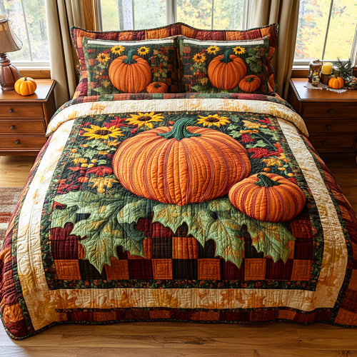 Autumn Charm 3-Piece Quilted Bedding Set NCU0TD525
