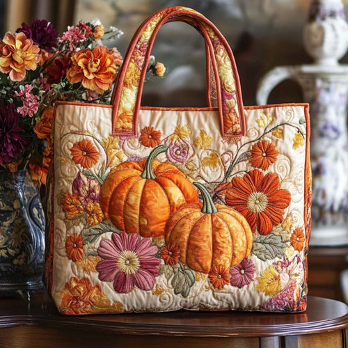 Autumn Charm Quilted Tote Bag NCU0NT8881
