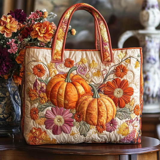 Autumn Charm Quilted Tote Bag NCU0NT8881
