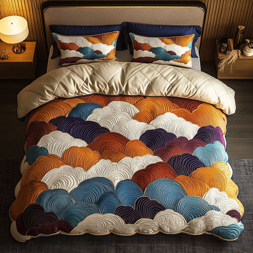 Autumn Clouds 3-Piece Quilted Bedding Set NCU0NT7112