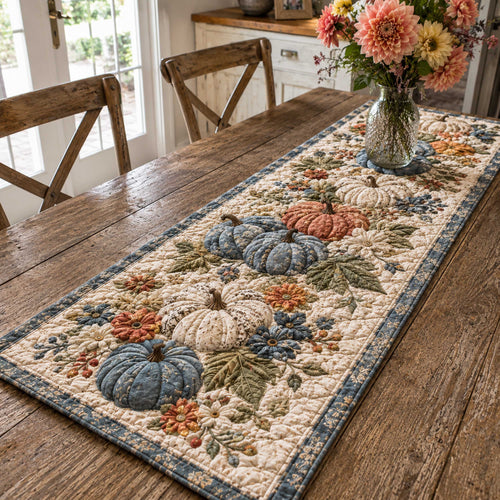 Autumn Cottage Quilted Table Runner NCU0TD3200