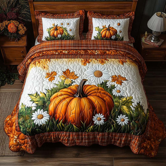 Autumn Cozy Haven 3-Piece Quilted Bedding Set NCU0NT8762