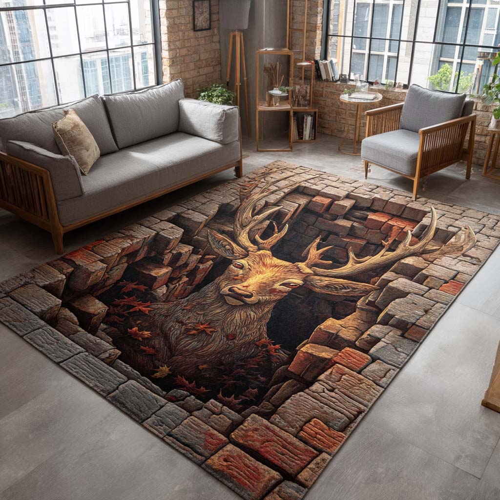 Autumn Deer Area Rug NCU0XD988