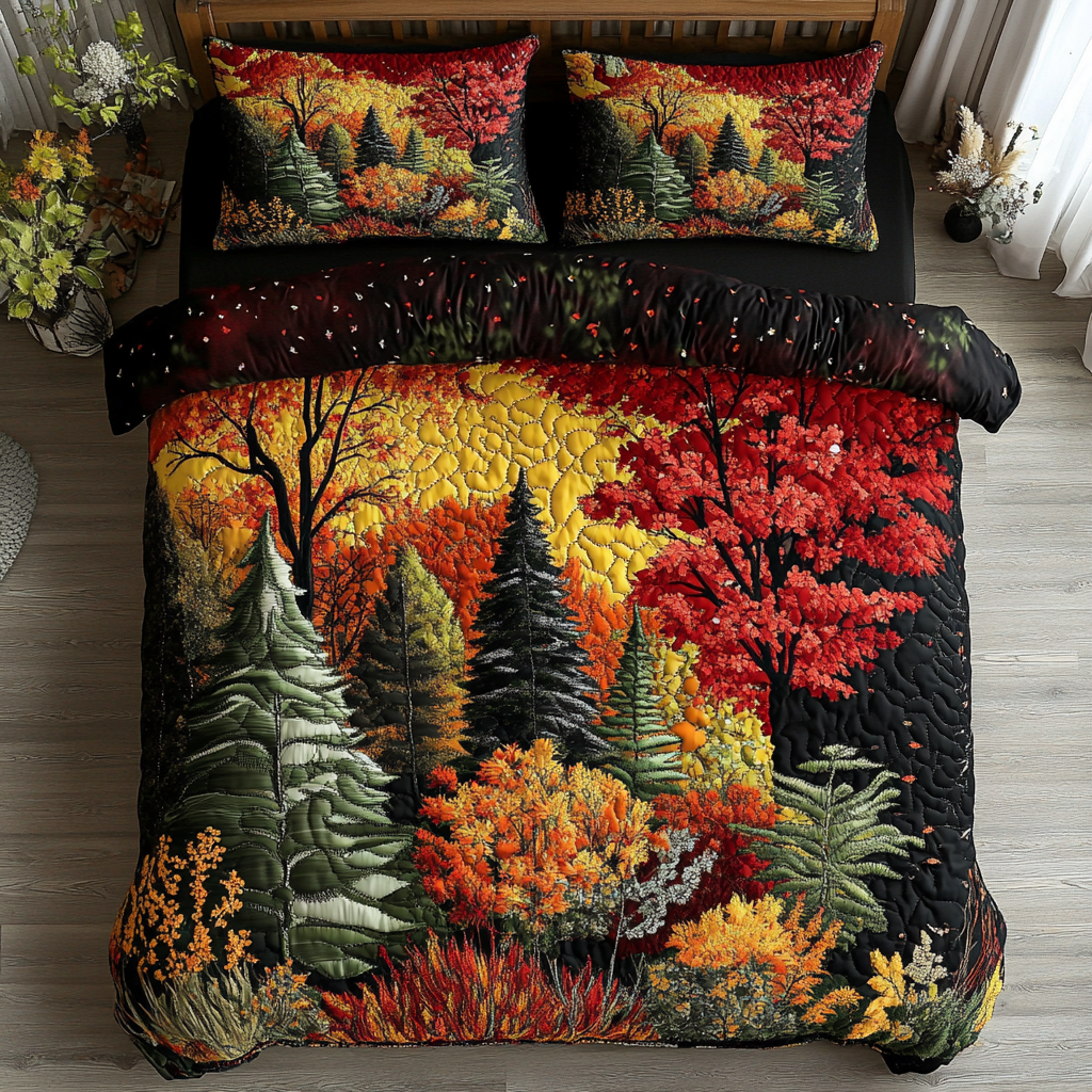 Autumn Dream 3-Piece Quilted Bedding Set NCU0DK8652