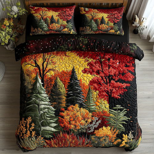 Autumn Dream 3-Piece Quilted Bedding Set NCU0DK8652