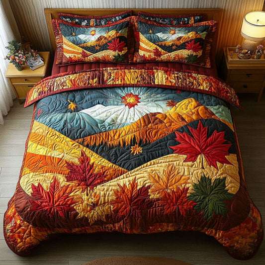 Autumn Dreams 3-Piece Quilted Bedding Set NCU0PT7792