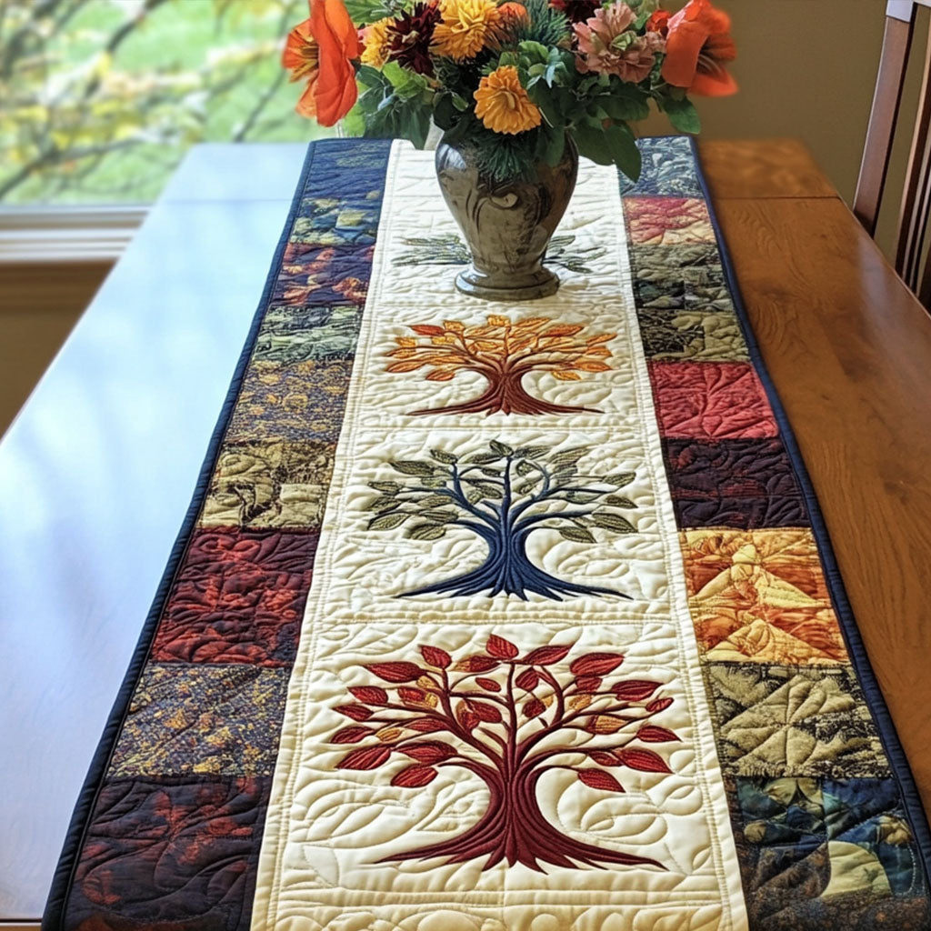 Autumn Elegance Quilted Table Runner NCU0NT3009