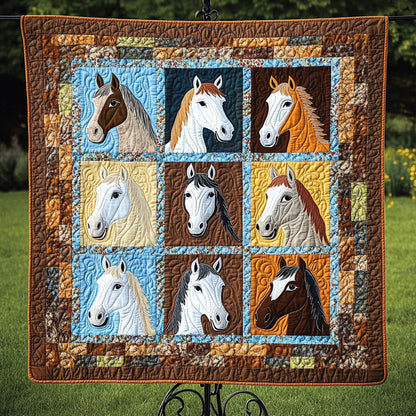 Autumn Equine Quilted Blanket NCU0NT3467