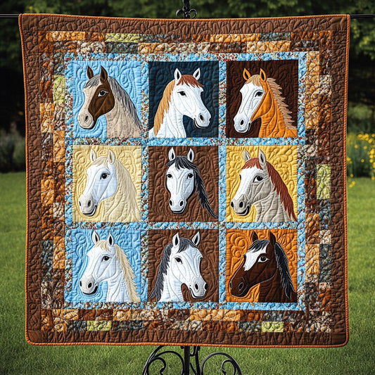 Autumn Equine Quilted Blanket NCU0NT3467