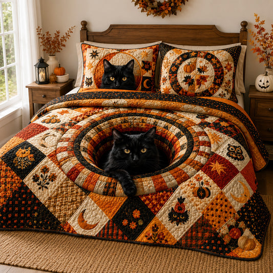 Autumn Familiar 3-Piece Quilted Bedding Set NCU0VL3592