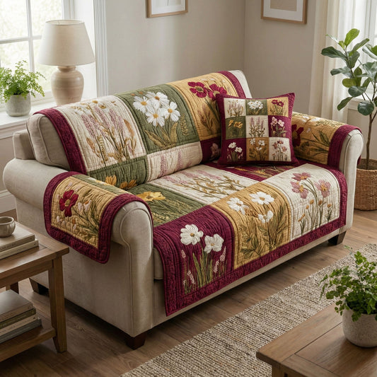 Autumn Field Quilted Sofa Cover NCU0NT12343