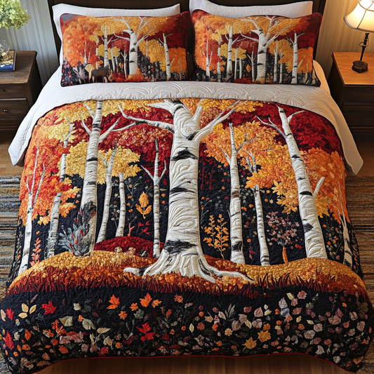 Autumn Forest 3-Piece Quilted Bedding Set NCU0DK9400