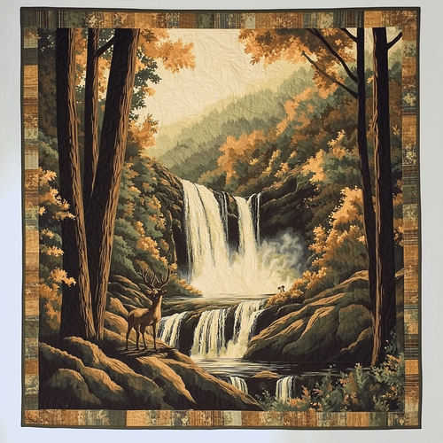 Autumn Forest Art Quilt Hanging NCU0TL987