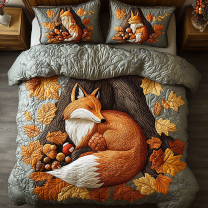Autumn Fox Hunt 3-Piece Quilted Bedding Set NCU0PT7916