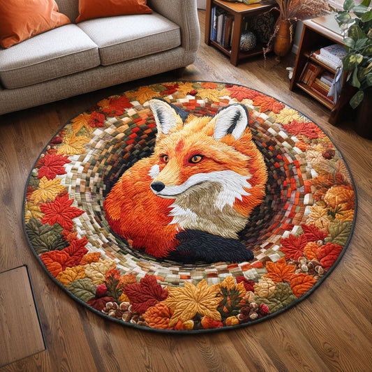 Autumn Fox Quilted Round Mat NCU0TD492