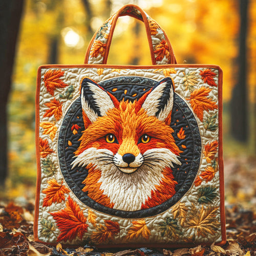 Autumn Fox Quilted Tote Bag NCU0TD596