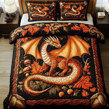 Dragon 3-Piece Quilted Bedding Set NCU0VT194