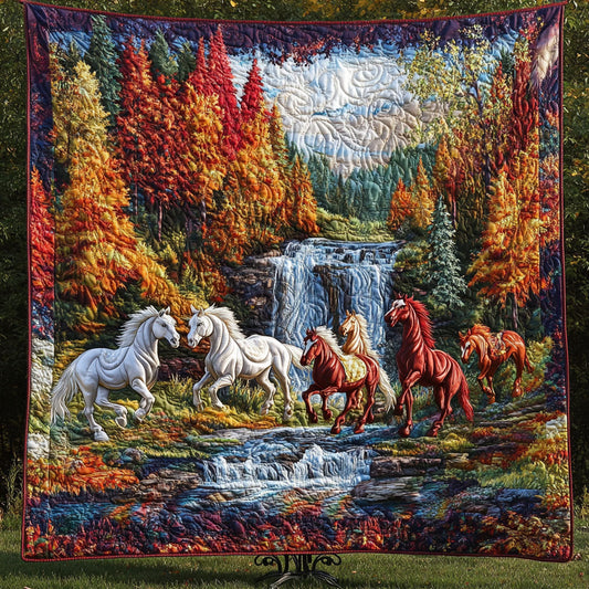 Autumn Gallop Quilted Blanket NCU0NT5665