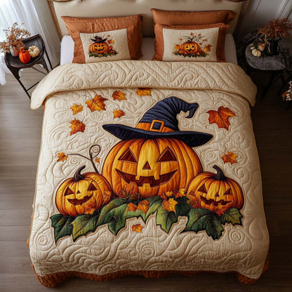 Autumn Gathering Time 3-Piece Quilted Bedding Set NCU0NT8339
